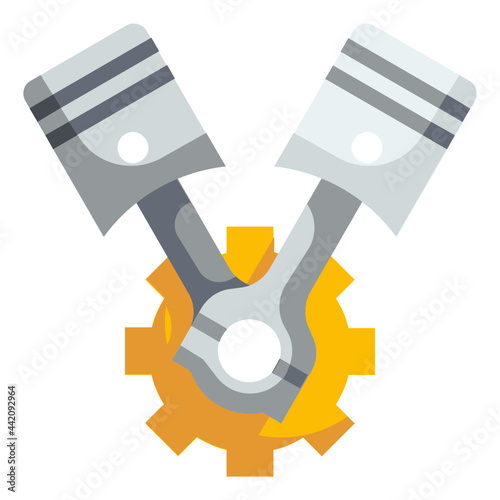 piston flat icon