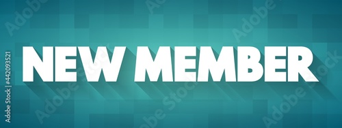 New Member text quote, concept background