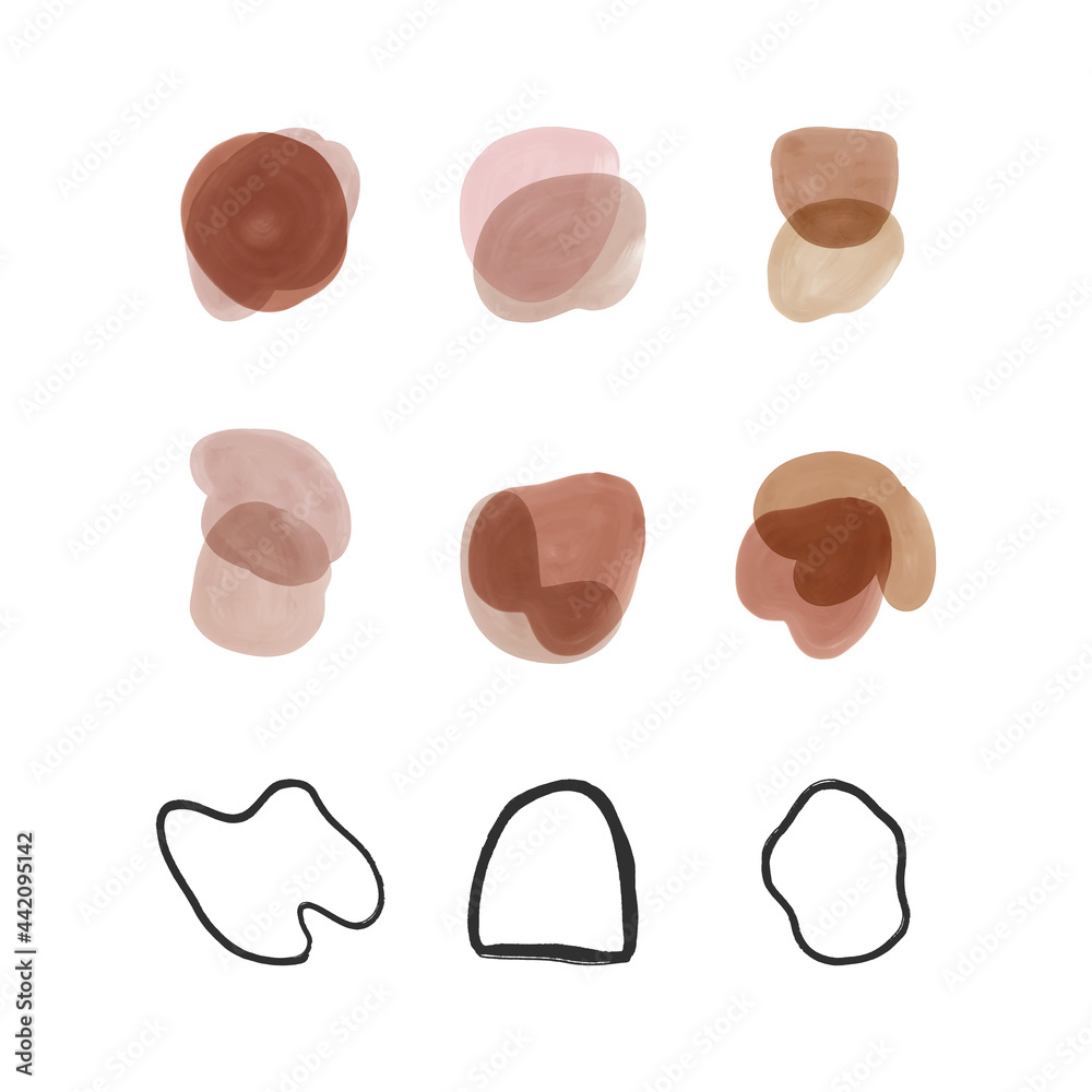 Set watercolor brush stroke shapes and hand drawn lines
Set watercolor brush stroke shapes and hand drawn lines