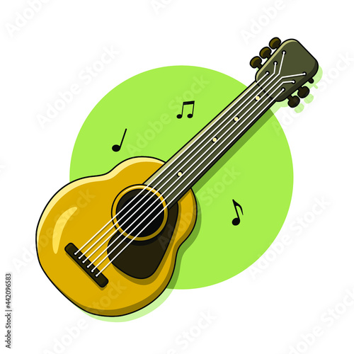 Guitar. Musical instrument. Vector illustration. 