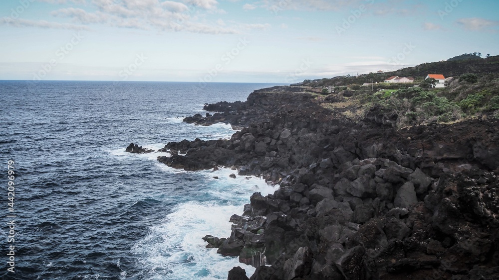 The landscape of Pico Island in the Azores