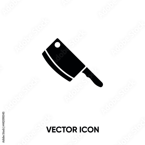 Cleaver vector icon . Modern, simple flat vector illustration for website or mobile app.Butcher knife symbol, logo illustration. Pixel perfect vector graphics