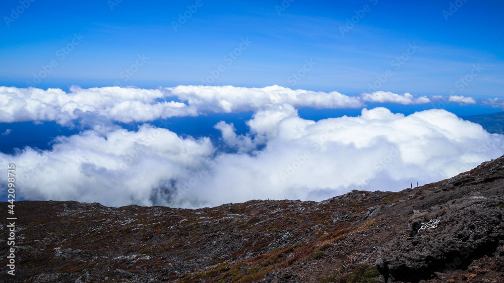 The landscape of Pico Island in the Azores The landscape of Pico Island in the Azores