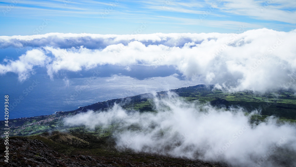The landscape of Pico Island in the Azores The landscape of Pico Island in the Azores