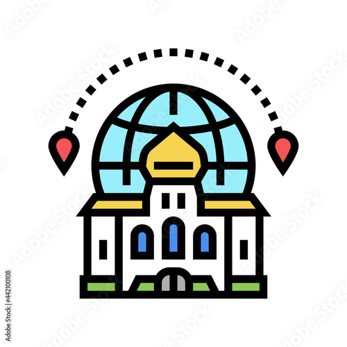 cultural tourism color icon vector. cultural tourism sign. isolated symbol illustration