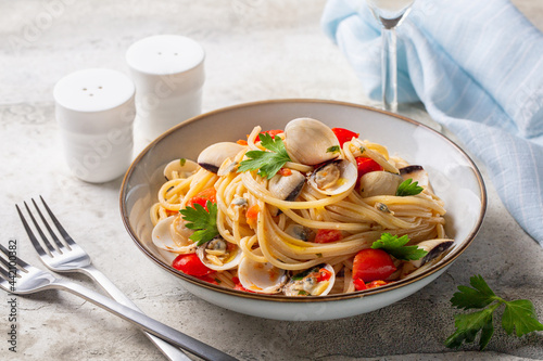Obraz na plátně Italian seafood pasta