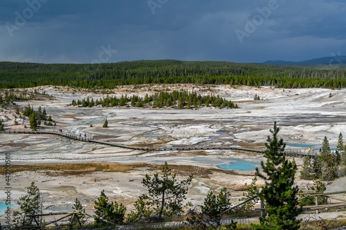 The Norris Geyser Basin in Yellowstone National Park, Wyoming