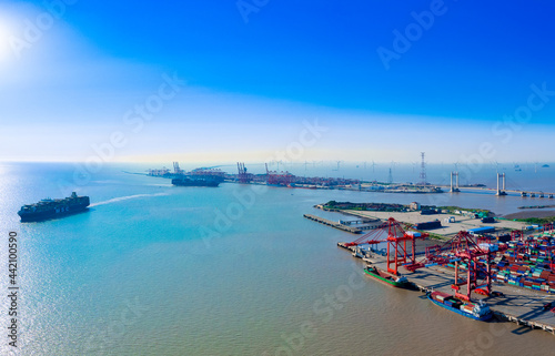 Yangshan deep water port, Zhoushan City, Zhejiang Province, China photo