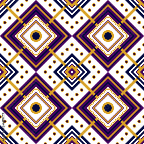 Geometric ethnic pattern traitional design for background, vector and illustration. 
