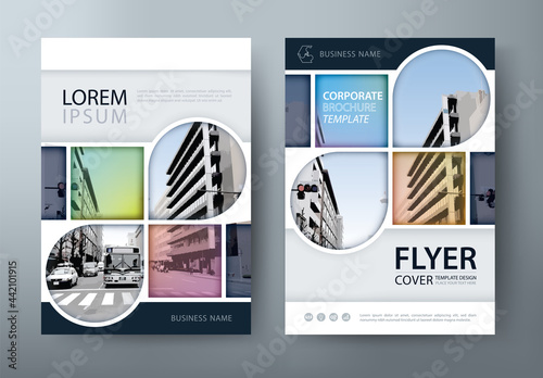 Annual report brochure flyer design template vector, Leaflet presentation, book cover, layout in A4 size..