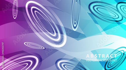 Abstract colorful oval background with gradient color - vector