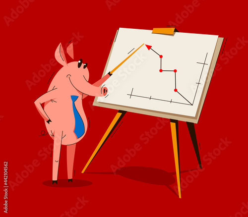 Funny cartoon pig shows on ...