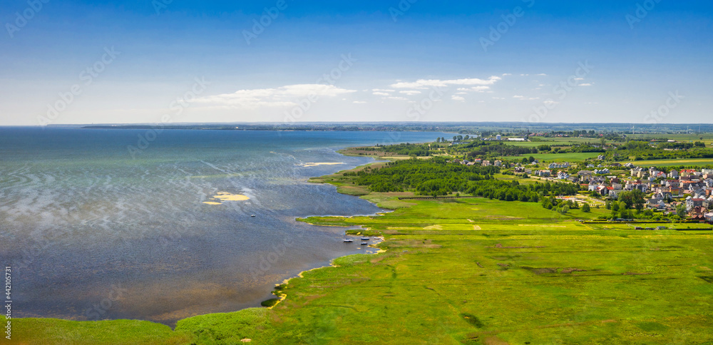 Beautiful landscape of Puck Bay at summer, Poland
