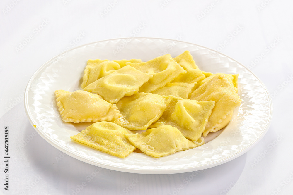 Italian traditional dumplings tortelini with meat Italian traditional dumplings tortelini with meat