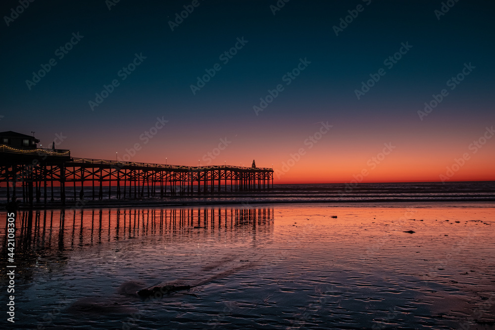 sunset at the pier