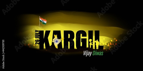 VECTOR ILLUSTRATION FOR 26 JULY VIJAY KARGIL DIWAS MEANS 26 JULY