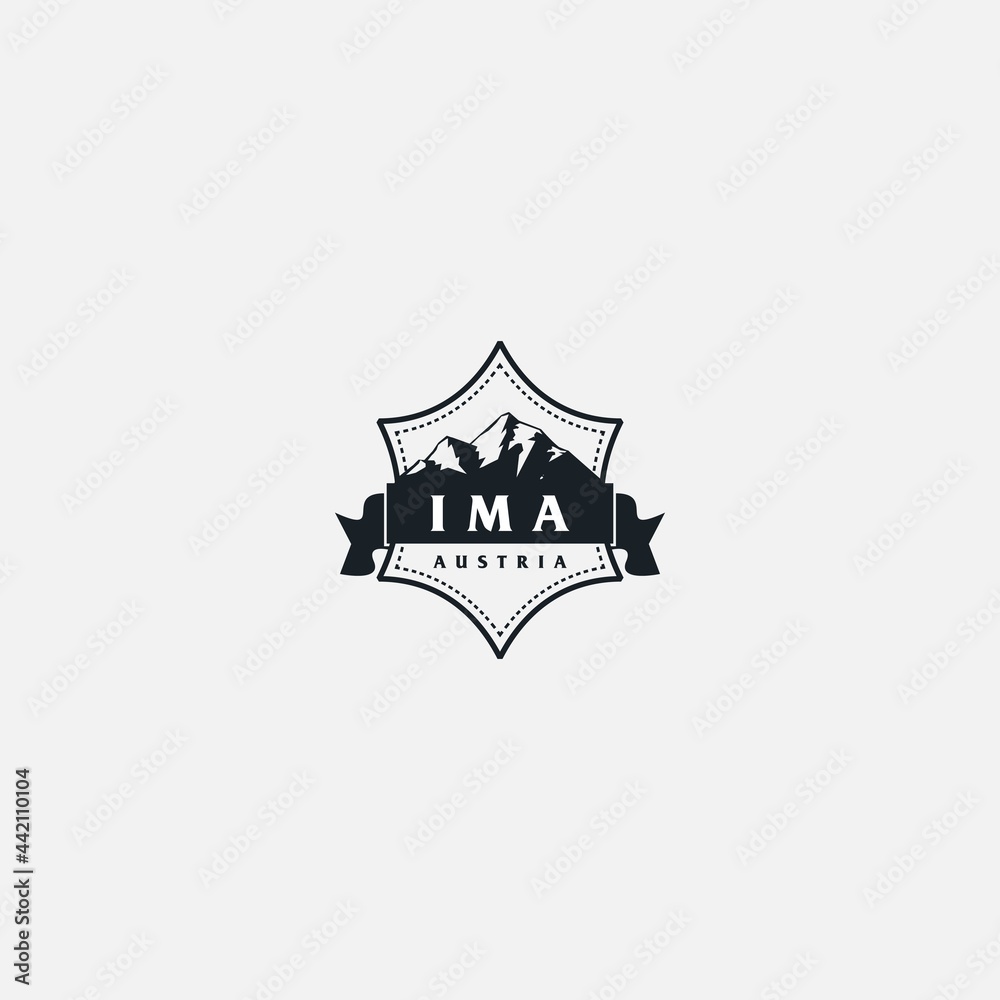 landscape badges logo mountain black landscape badges logo mountain black