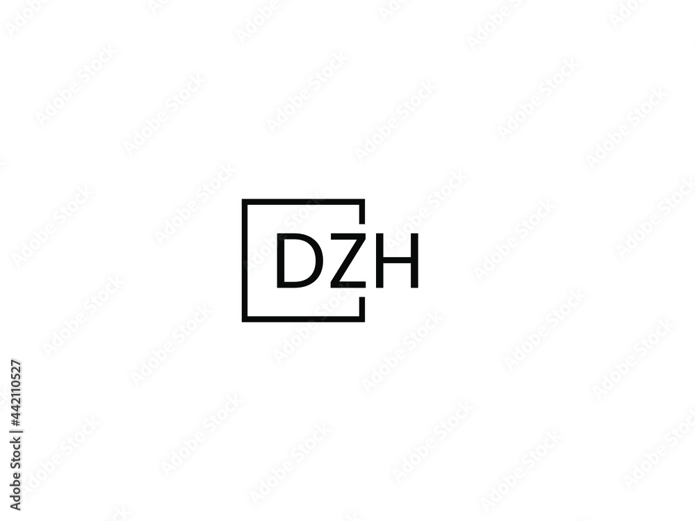 Fototapeta premium DZH letter initial logo design vector illustration