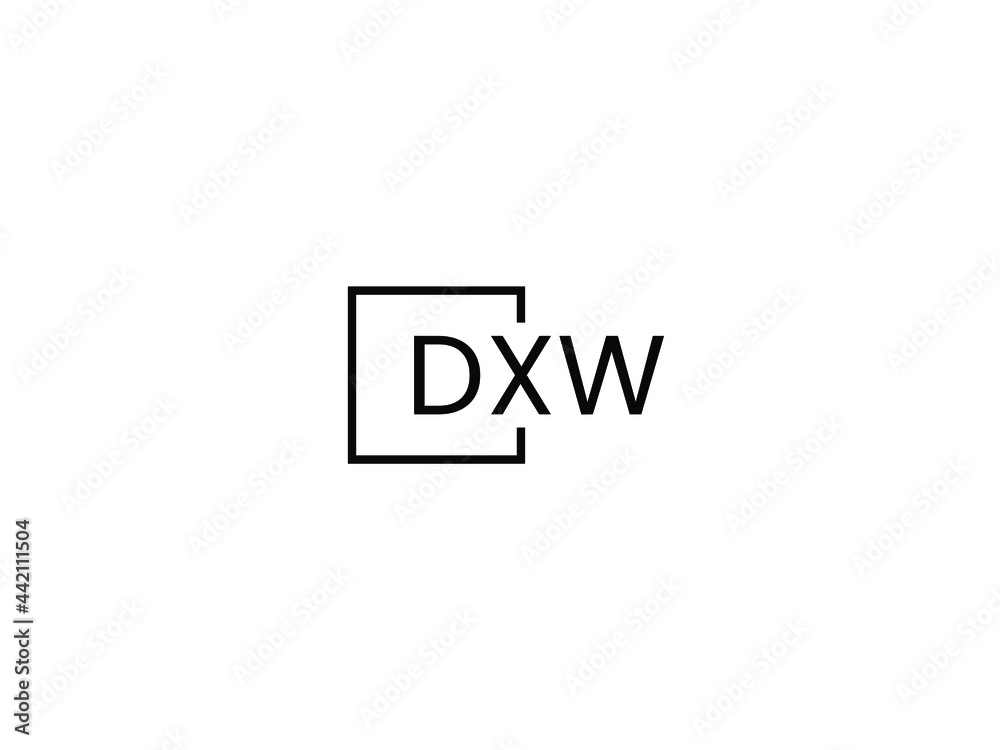 DXW Letter Initial Logo Design Vector Illustration DXW Letter Initial Logo Design Vector Illustration