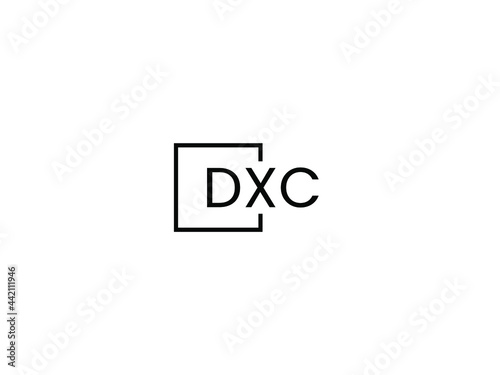 DXC Letter Initial Logo Design Vector Illustration