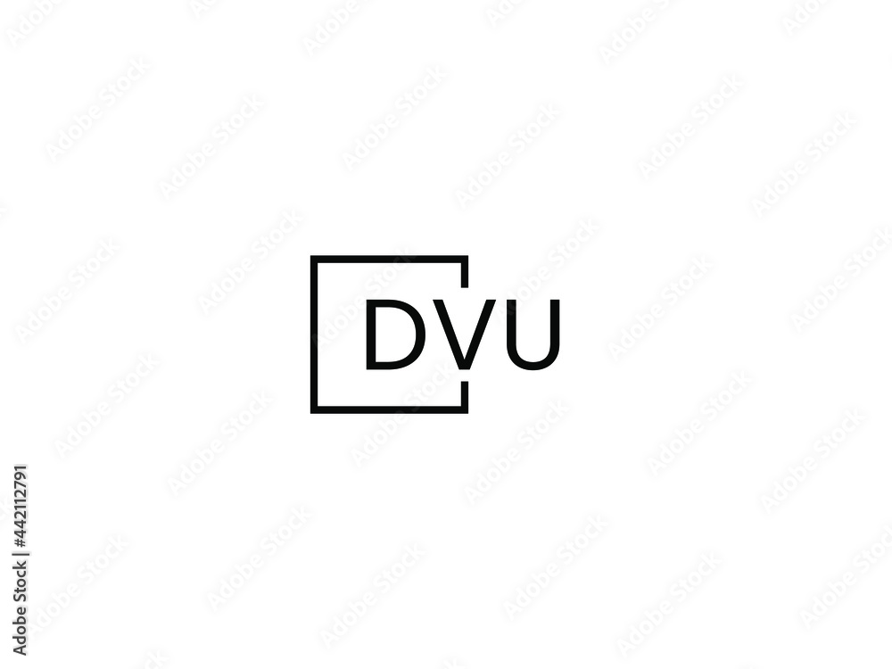 Fototapeta premium DVU Letter Initial Logo Design Vector Illustration