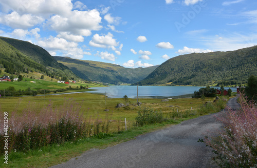 Beautiful shot of The Dalavatnet lake in Sogndal, Norway. photo