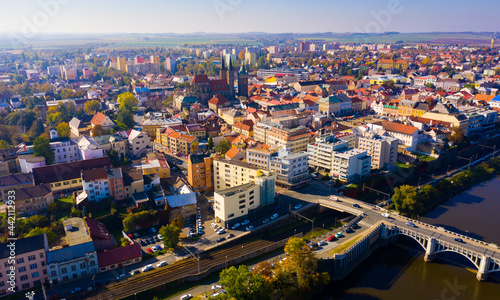 Panoramic view of historical center of Kolin, Czech Republic