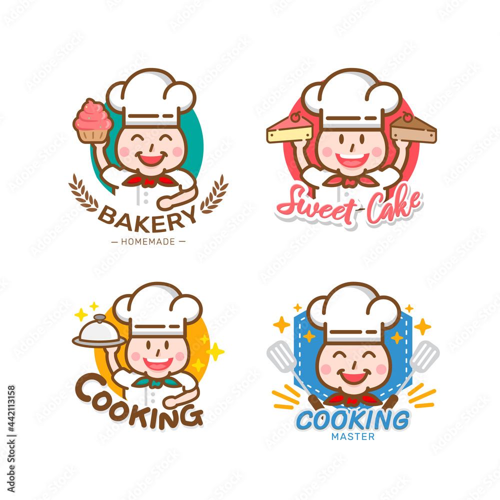 Sweet bakery and bread labels design for sweets shop