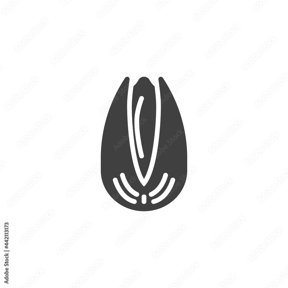 Pistachio shell vector icon Pistachio shell vector icon