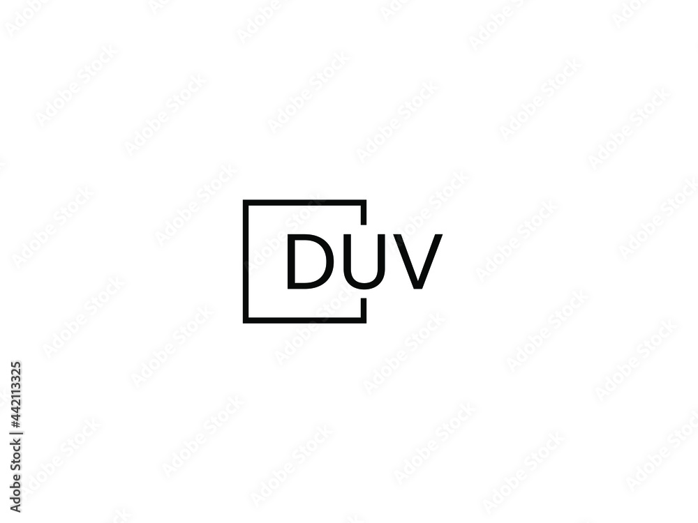 Obraz premium DUV letter initial logo design vector illustration