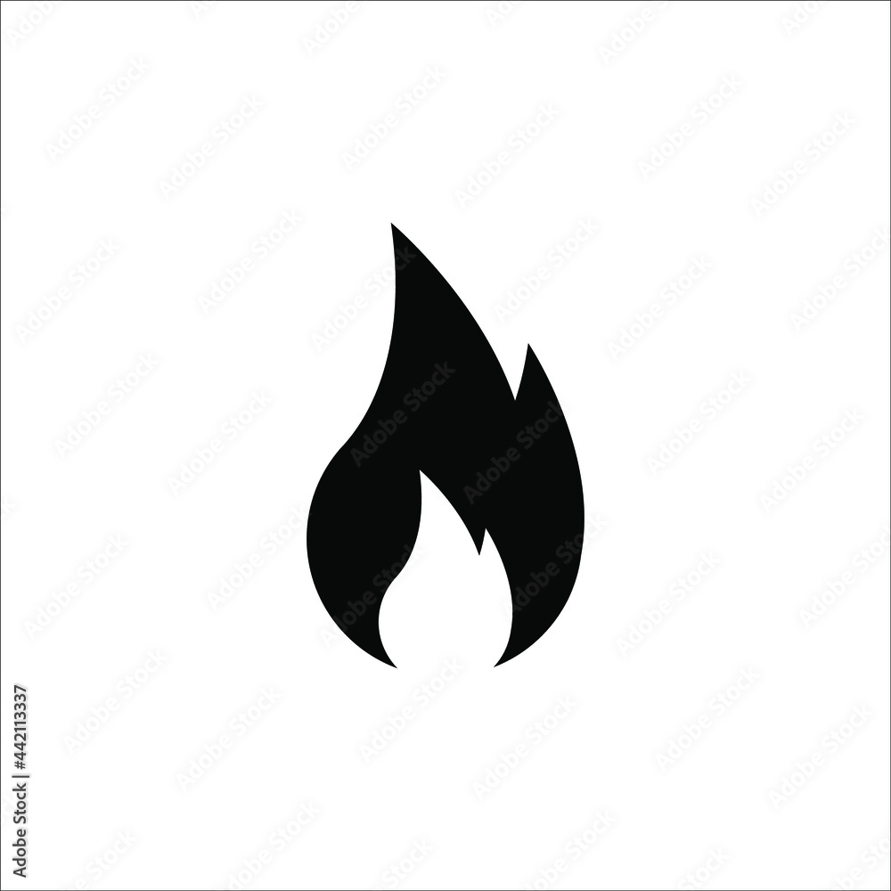Fire flame icon vector illustration design template on white background. color editable eps 10