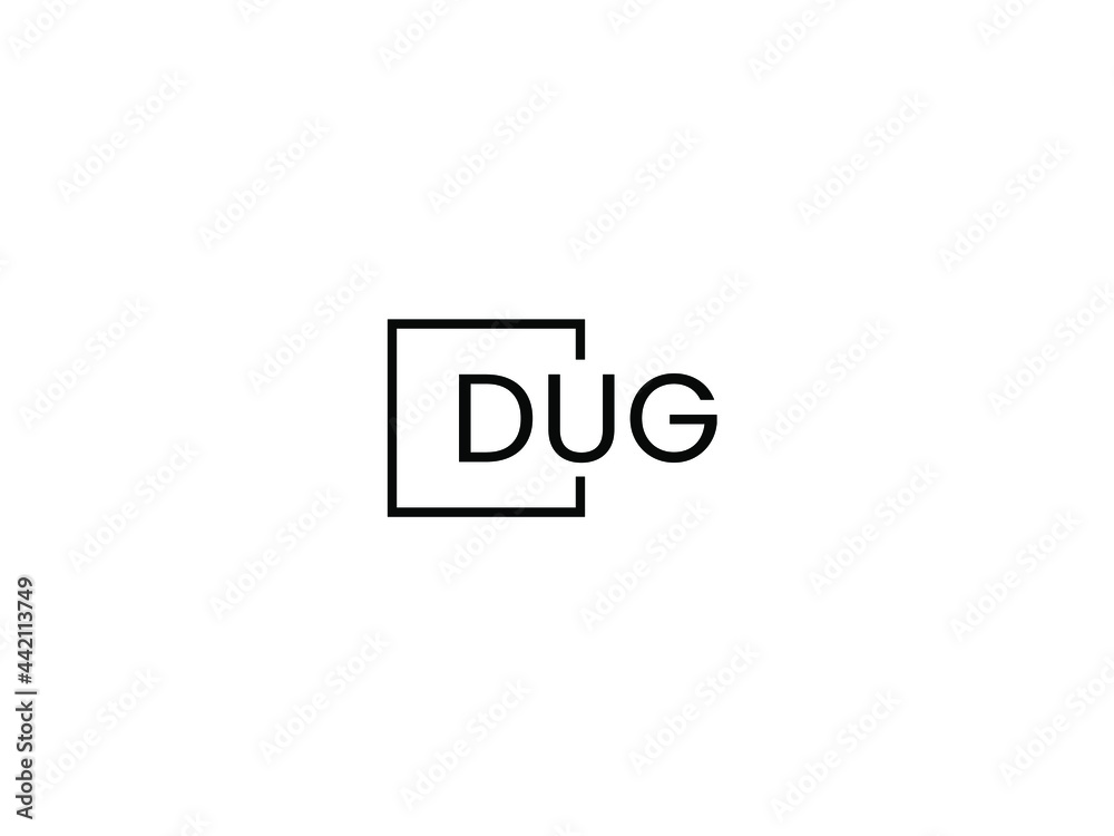 Fototapeta premium DUG letter initial logo design vector illustration