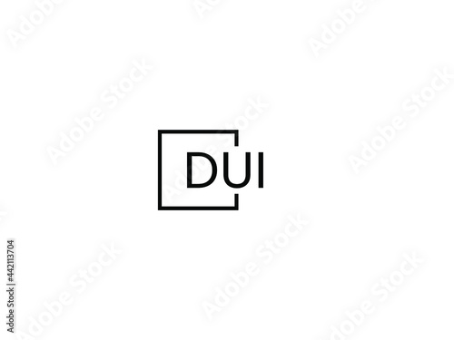 DUI letter initial logo design vector illustration
