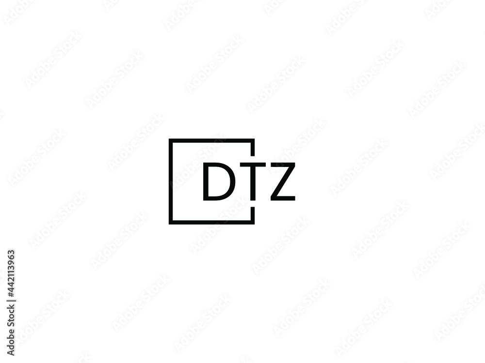 Fototapeta premium DTZ letter initial logo design vector illustration