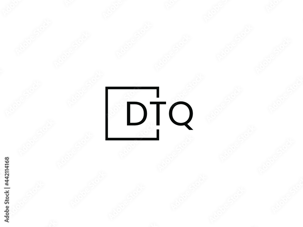 Fototapeta premium DTQ letter initial logo design vector illustration