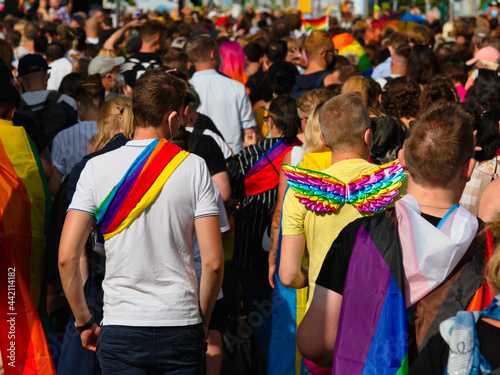 People at the Christopher Streer Day (CSD) demonstration in Berlin