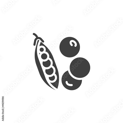 Pea pod vector icon