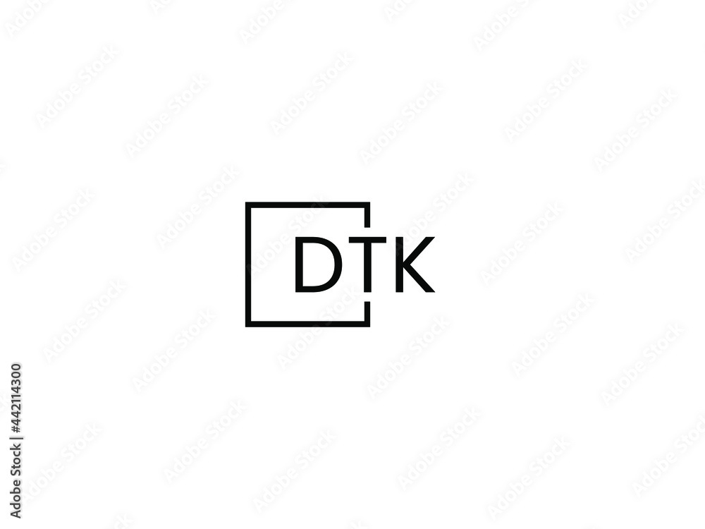 Fototapeta premium DTK letter initial logo design vector illustration