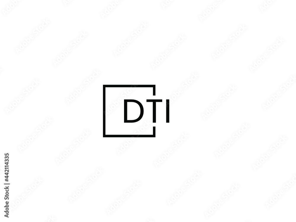 DTI letter initial logo design vector illustration DTI letter initial logo design vector illustration