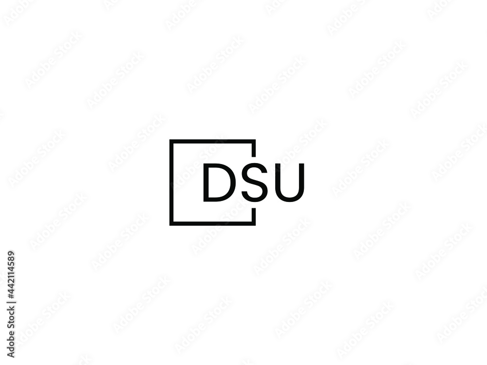 Obraz premium DSU letter initial logo design vector illustration