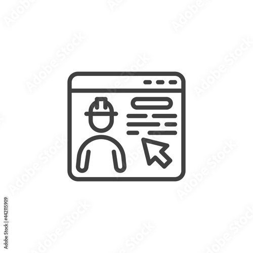 Online engineer support line icon