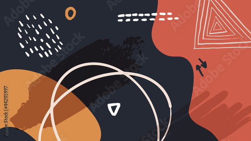 Elegant abstract trendy universal background templates. Minimalist aesthetic. Abstract background with hand drawn textures, memphis style