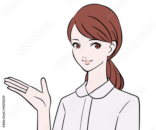 案内をする看護師
