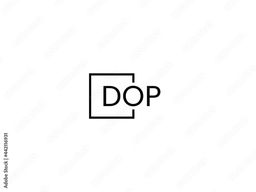 DOP letter initial logo design vector illustration DOP letter initial logo design vector illustration