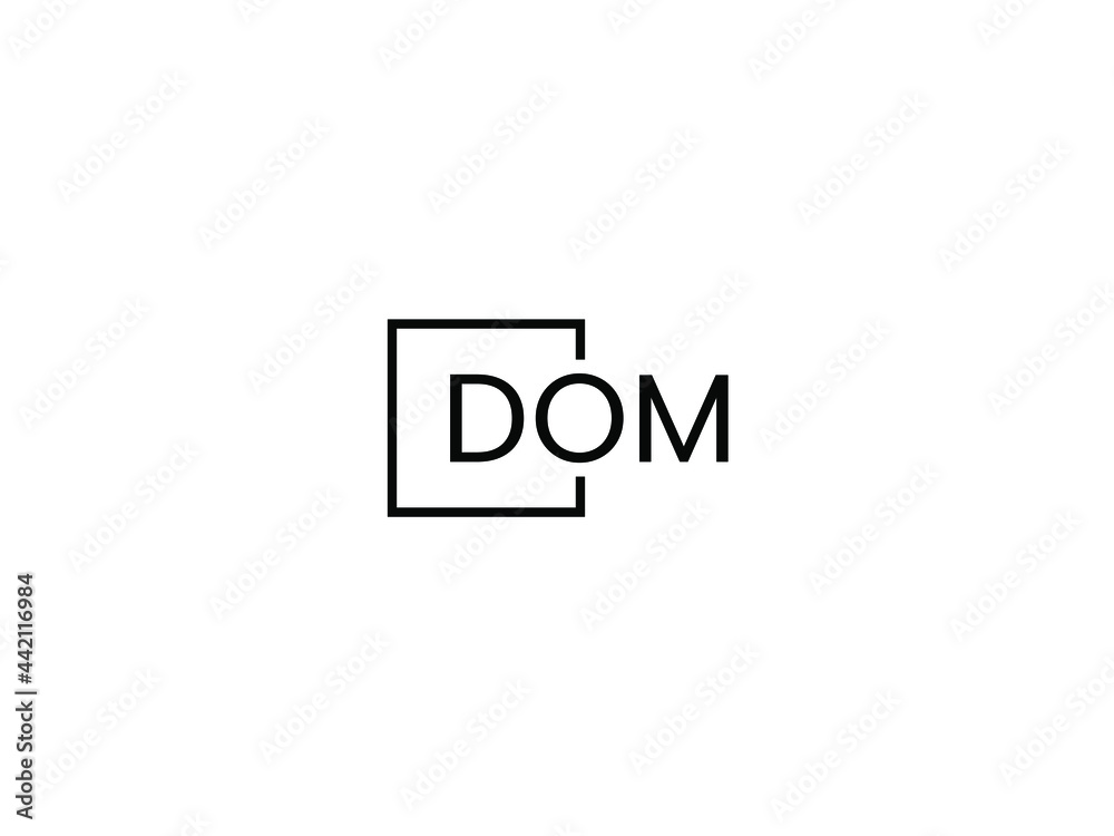 DOM letter initial logo design vector illustration DOM letter initial logo design vector illustration