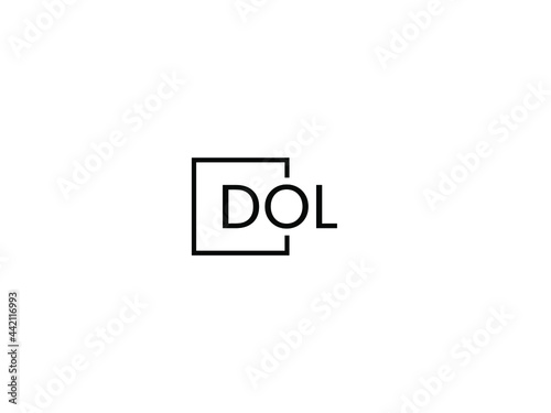 DOL letter initial logo design vector illustration