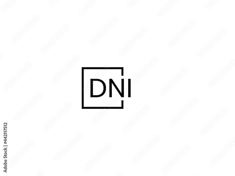 Obraz premium DNI letter initial logo design vector illustration