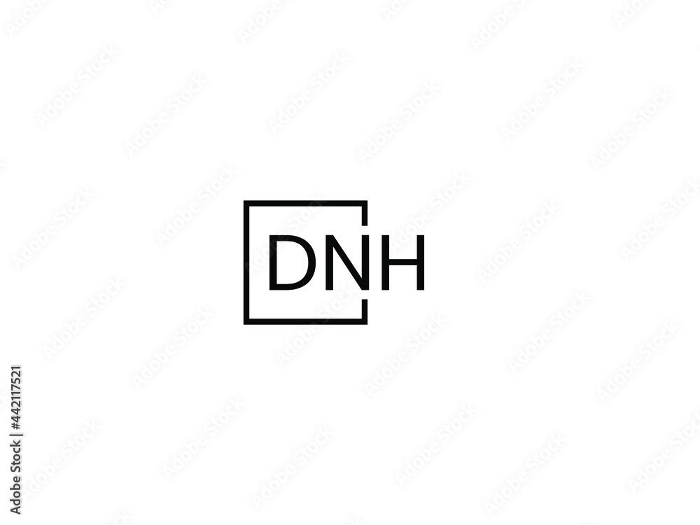 Obraz premium DNH letter initial logo design vector illustration