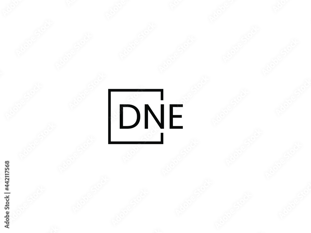 Obraz premium DNE letter initial logo design vector illustration