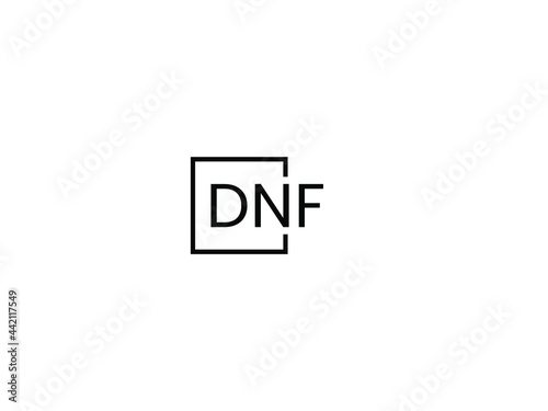 DNF letter initial logo design vector illustration